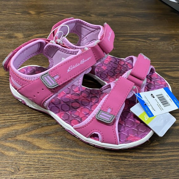Eddie Bauer Girls Sandal Size 2 M Cascadia Hot Pink Sling Back NWOB - Picture 2 of 7